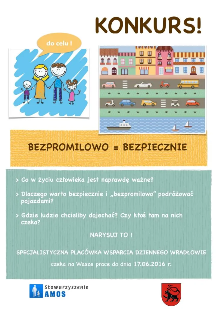 Plakat promujący konkurs Bezpromilowo bezpiecznie