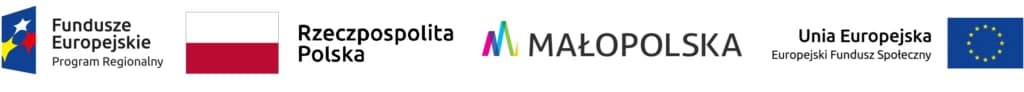 Logo Fundusze Europejskie, Rzeczpospolita Polska, Małopolska oraz Unia Europejska